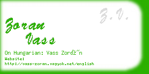 zoran vass business card